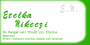 etelka mikeczi business card